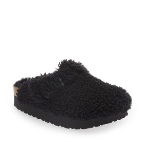 Papillio by Birkenstock Boston Big Buckle Genuine Shearling Clog